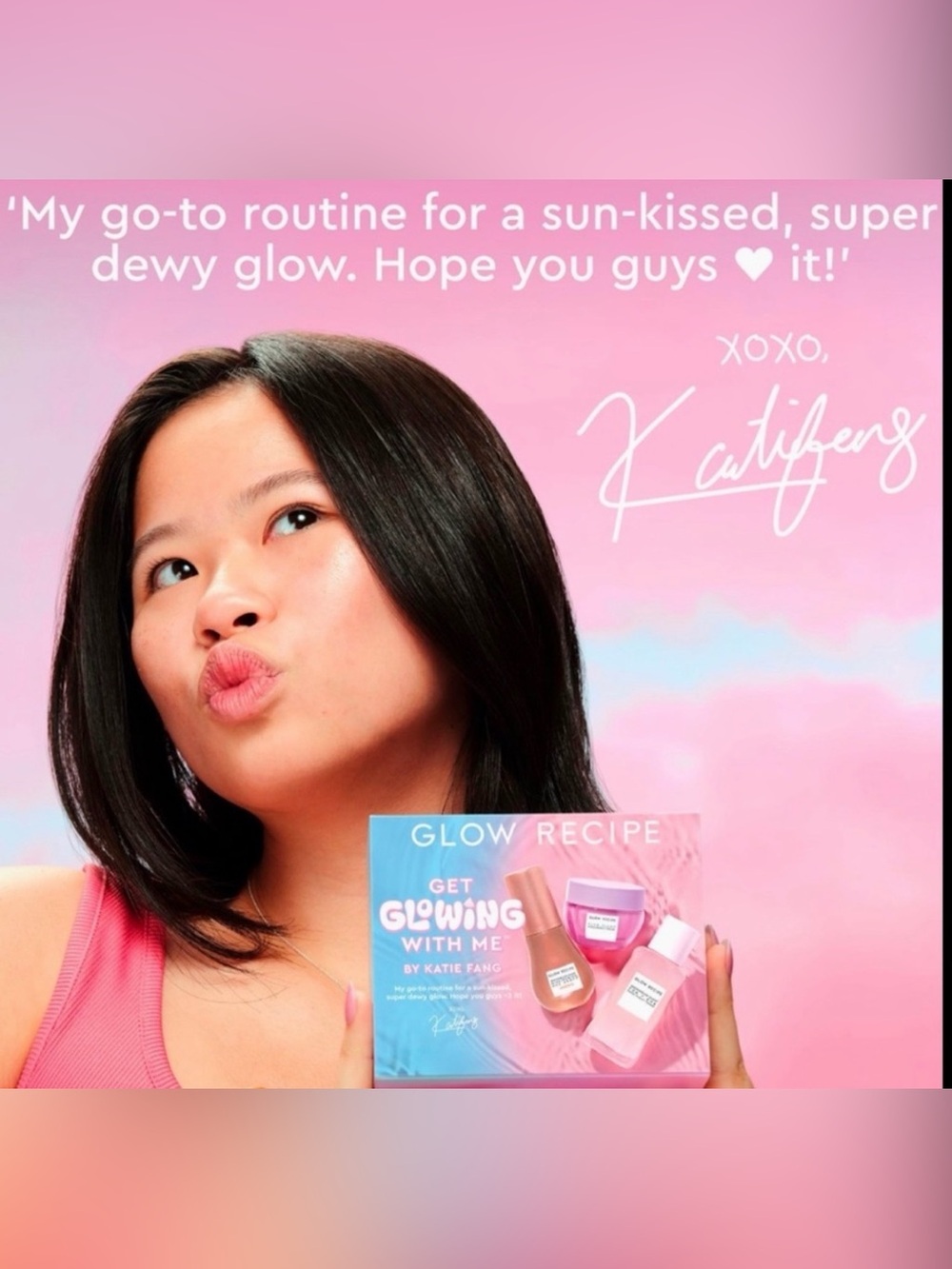 New Tik Tok Glow Recipe Get Glowing with Me by Katie Fang Set - Picture 4 of 4